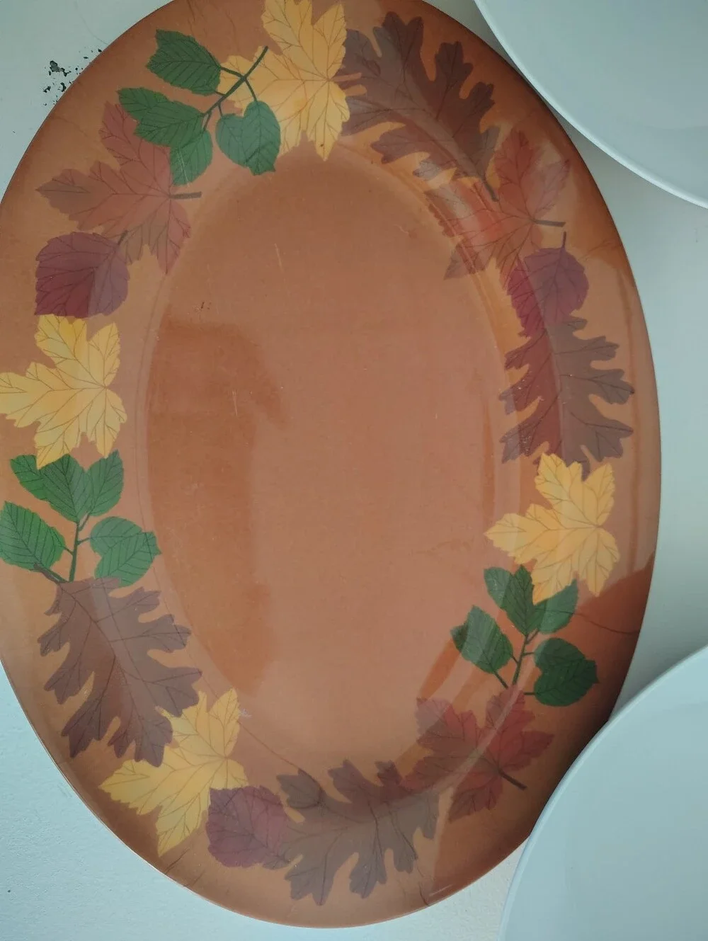 Essex Melamine Fall Autumn Leaves Serving Platter 2 Bowls 3 Pc Set